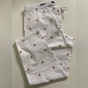 Talbots Oranges Print Relaxed Chino Size 18